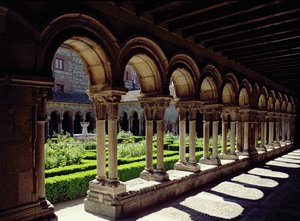 Trädgårdskloster vid Las Huelgas-klostret, ca 1180 av Spanish School