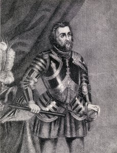 Hernan Cortes, markis i Oaxaca-dalen (1485-1547) av Spanish School