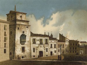 Hus där Frans I av Frankrike fängslades, Madrid, 1525-1526 av Spanish School