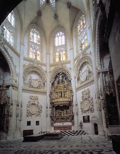 Interiörvy av Capilla del Condestable, sent 1400-tal av Spanish School