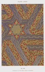 Ornament på väggarna, House of Sanchez (färg litho) av Spanish School