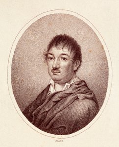 Porträtt av Leandro Fernandez de Moratin (1760-1828), spansk författare. Gravyr 1800-talet. Nationalbiblioteket i Madrid. av Spanish School