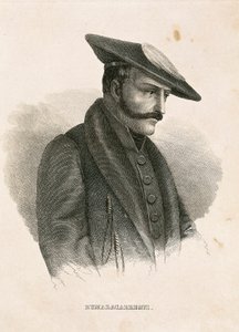 Porträtt av Tomas ZUMALACARREGUI (1788-1835), karaktär från den spanska kampanjen eller frihetskriget och första carlistkriget (gravyr) av Spanish School