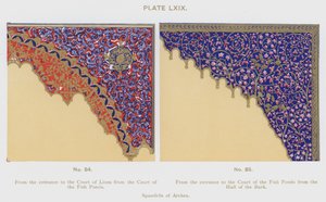Spandrils of Arches (färg litho) av Spanish School