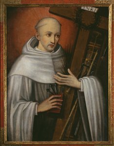 S:t Bernard av Clairvaux bär passionens instrument av Spanish School
