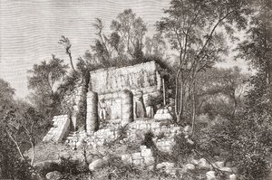 Bollplanen, Chichén Itzá, Yucatan, Mexiko av Spanish School