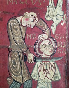 Martyrskapet av St. Margareta av Antiochia, detalj från altarets frontal från klostret Santa Margarida de Vilaseca (tempera på ekpanel) av Spanish School