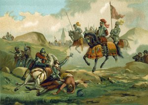 Seigneur de Senlis tillfångatagen av spanjorerna, Mons, 1572 av Spanish School