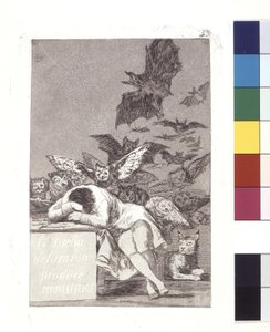 The Sleep Of Reason producerar monster (etsning och akvatint) av Spanish School