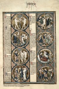 The Toledo Bible Moralisee f.7v av Spanish School