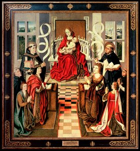 The Virgin of the Catholic Kings, ca 1490 (olja på panel) (se 161527 och 3947 för detaljer) av Spanish School