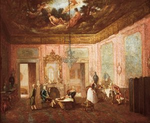 Utsikt från det inre av ett slott i Valencia. Anonym målning. 1800-talet. Valencia. Museum of Fine Arts San Pio V. av Spanish School