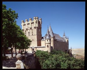 Utsikt över alcazar av Spanish School