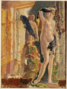 En porslinsfigur vid en spegel, 1910