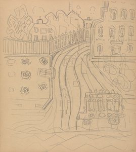 Cave of the Golden Calf: City Street med omnibus av Spencer Frederick Gore