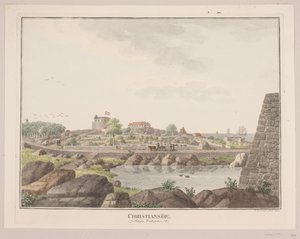 Christiansø. Sett från västra sidan av Søren L. Lange