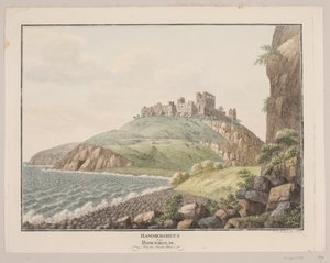 Hammershus på Bornholm. Sett från södra sidan av Søren L. Lange