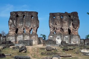 Utsikt över det kungliga palatset av Sri Lankan