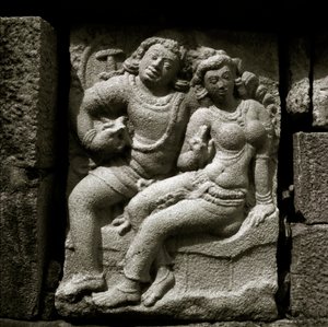 Isurumuniya älskare, 6th Century, Gupta stil carving