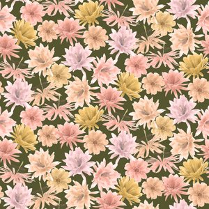 Mojave Desert Blooms-mönster, 2021 (grafitpenna  digital) av Stacy Hsu