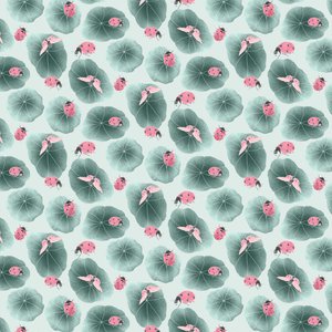 Nasturtium koordinatmönster färgskala 1, 2020 (grafitpenna  digital) av Stacy Hsu