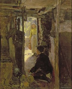 Vid stugdörren av Stanhope Alexander Forbes