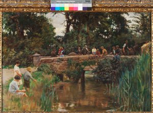 Relubbus Bridge, ca 1930 (olja på duk) av Stanhope Alexander Forbes
