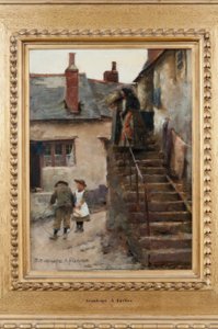 BARN PÅ EN NEWLYN GATA av Stanhope Forbes
