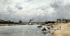 Austerlitz Bridge, Paris (olja på duk)
