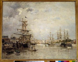 Porten i Caen Målning av Stanislas Lepine (1835-1892) 1859 Sön. 0,72x0,91 m Paris, Orsay-museet
