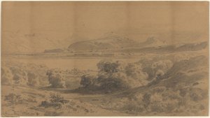 Panorama på en bergssjö av Stanislaus Graf von Kalckreuth