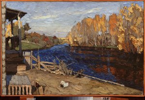 Höst. Målning av Stanislav Yulianovich Zhukovsky (Zhukovsky) (1873-1944), olja på duk