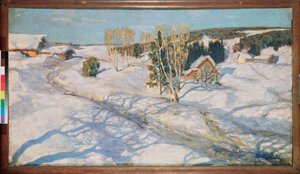 Blå snö. Målning av Stanislav Yulianovich Zhukovsky (Zhukovsky) (1873-1944), olja på duk