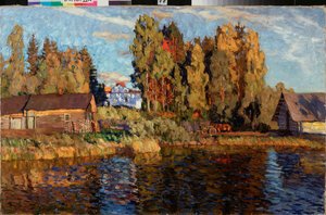 Kväll. Målning av Stanislav Yulianovich Zhukovsky (Zhukovsky) (1873-1944), olja på duk