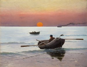 Solnedgång på havet (olja på duk)