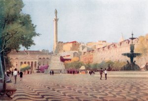 Praca de Dom Pedro. (Rolling-Motion Square) (färglitografi)