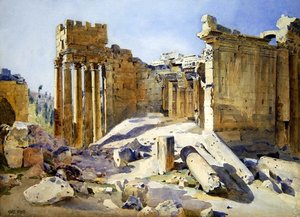 Ruiner vid Baalbek, ca 1905 (akvarell på papper)