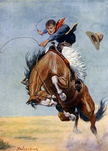 The buck-jumper (färg litho)