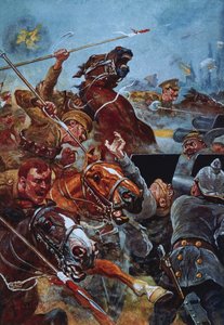 Anfallet för den 9:e Lancern under reträtten från Mons av Stanley L. Wood