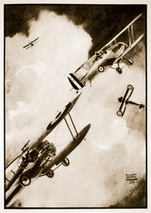 Kamera-pistol action, illustration från "Flying Memories" av John Hamilton