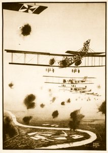 Daylight Raid on London, illustration från "Flying Memories" av John Hamilton av Stanley Orton Bradshaw