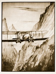 Evakuering av Kabul, illustration från "Flying Memories" av John Hamilton