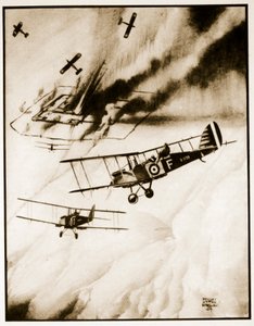 Subduing the Mad Mullah, illustration från "Flying Memories" av John Hamilton