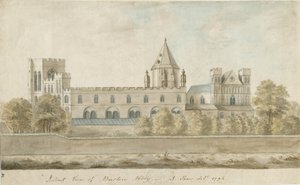 Burton-upon-Trent Abbey: akvarellmålning, 1794