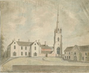 Clifton Campville Church: akvarellmålning och [c 1790] av Stebbing Shaw