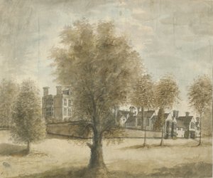 Drayton Bassett - "Drayton Manor": akvarellmålning, nd [1789-1793]