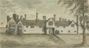 Drayton Bassett - "Drayton Manor": akvarellmålning, nd [1789]