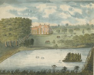 Freeford Hall: akvarellmålning, nd [1762-1802] av Stebbing Shaw