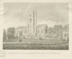 Handsworth Church: gravyr av Stebbing Shaw