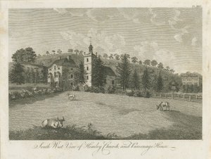 Himleys kyrka och prästgård: gravyr, nd [1762-1798] (tryck) av Stebbing Shaw